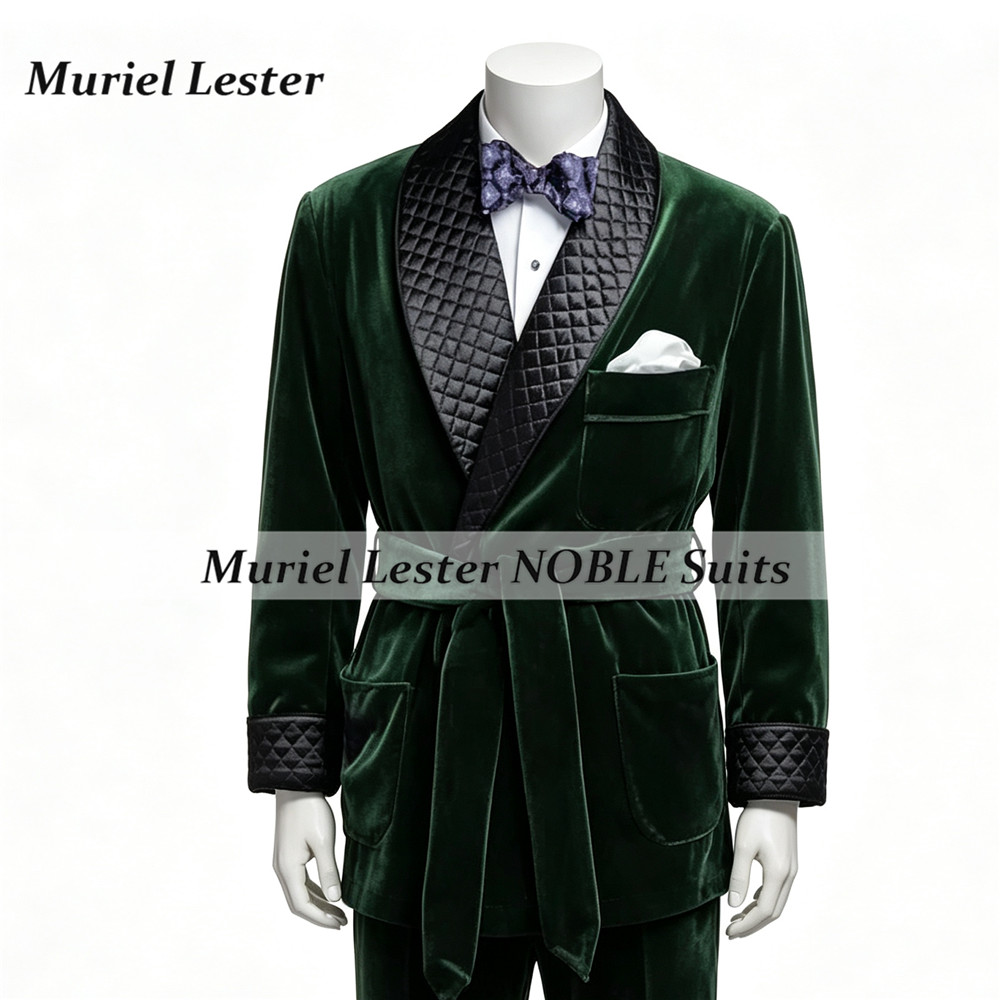 Men Grooming Outfit - Giacche da Abito in Velluto per