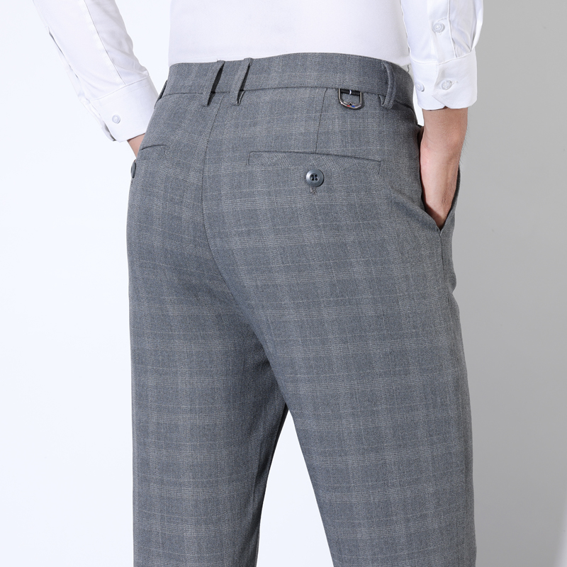 Men Grooming Outfit - Pantaloni da abito classici a righe