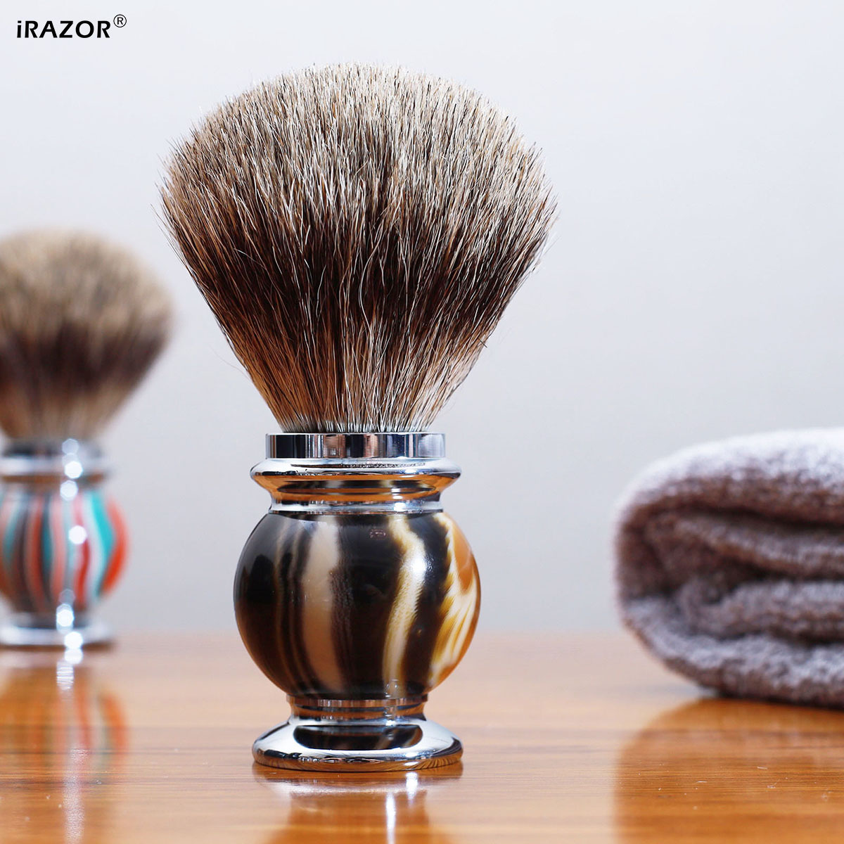 Mens Grooming Barber - Pennello da Barba iRAZOR Silvertip per