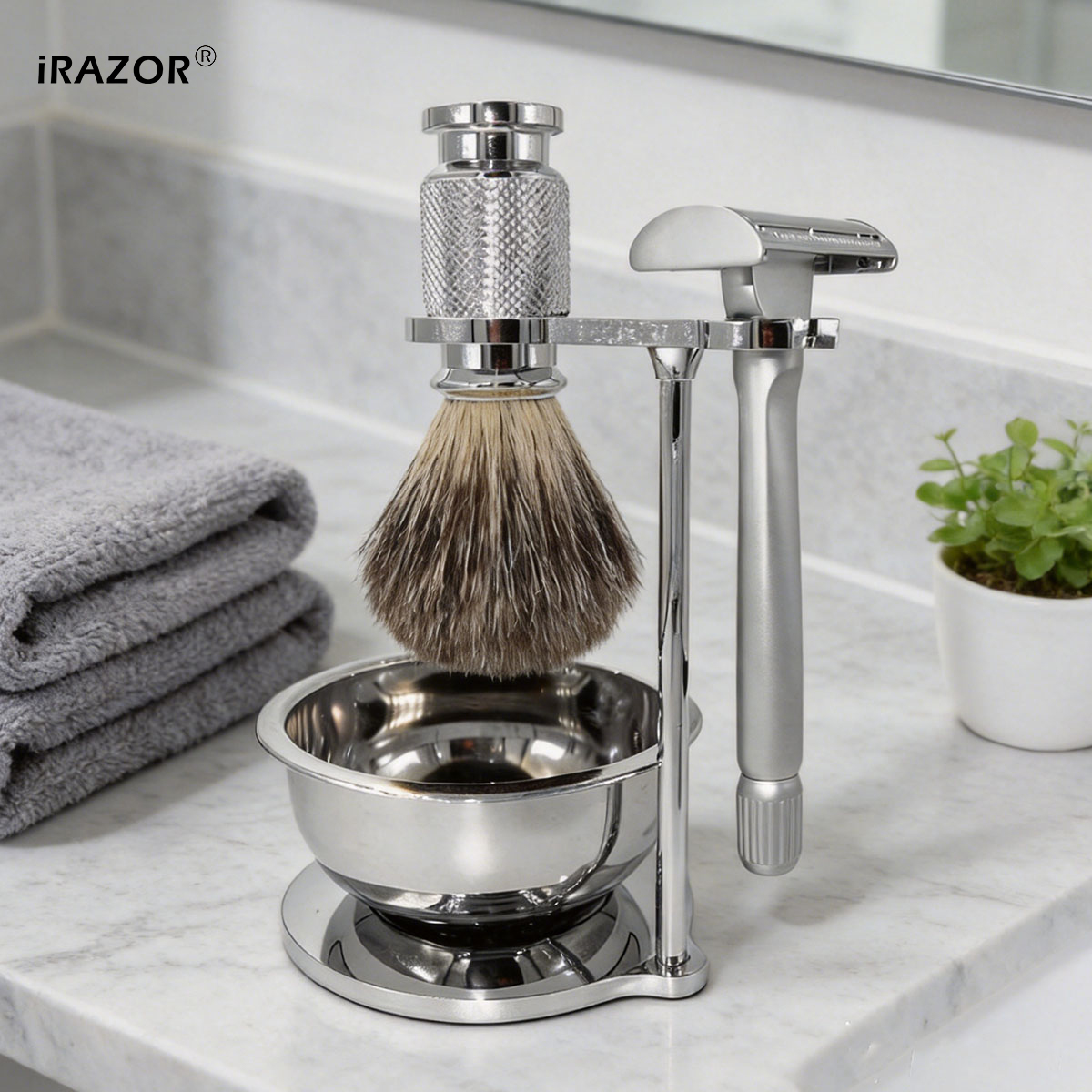 Men'S Grooming Set Gift - Kit Rasoio di Sicurezza a Doppio