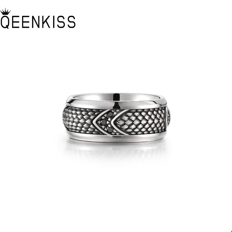 Men'S Grooming Set Gift - QEENKISS Anelli vintage in argento sterling