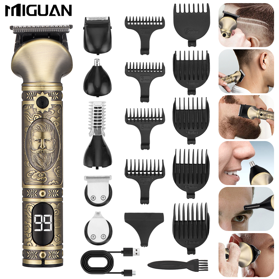 Mens Grooming Barber - Set di Tagliacapelli e Regolabarba 6-in-1