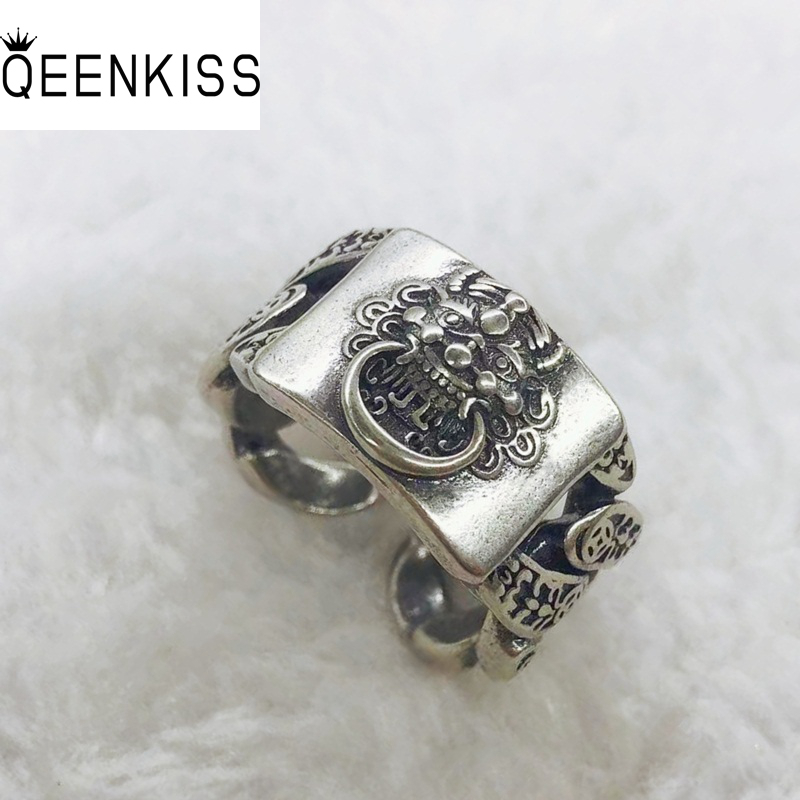 Men'S Grooming Set Gift - QEENKISS anello in argento Sterling 925